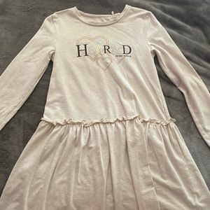 Crème bcbgirls dress sparkly words says “kind hearted” 8-10